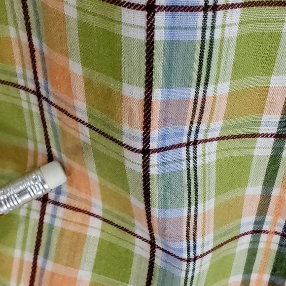 Ruthless Art Shirt Men's 3XL Multicolor Plaid Embroidered Snap Front - Picture 11 of 13